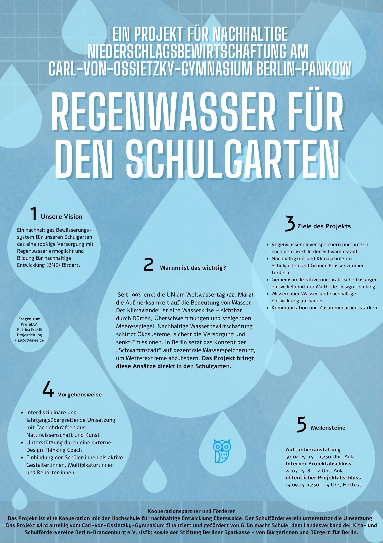 Plakat Projekt Regenwasser